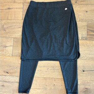 SNOGA Black Heather XL Athletic Sport skirt w/ built in leggings
